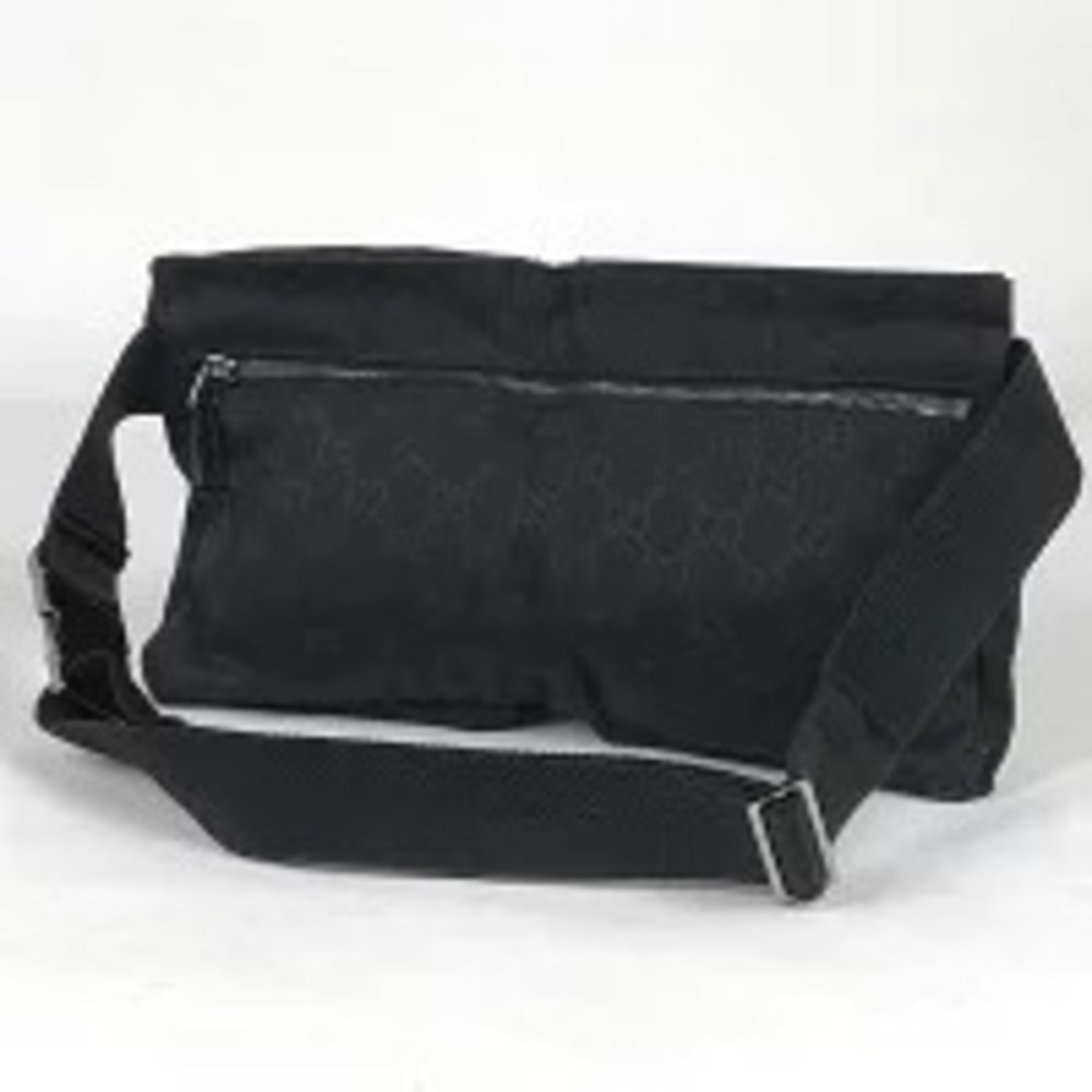 Gucci Bum GG black waist Crossbody Body Clutch bag canvas Belt Black